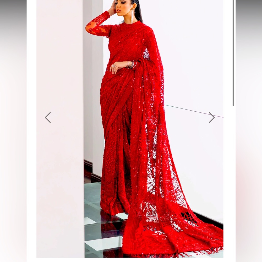 Pakistani designer custom made saree NEW♥️